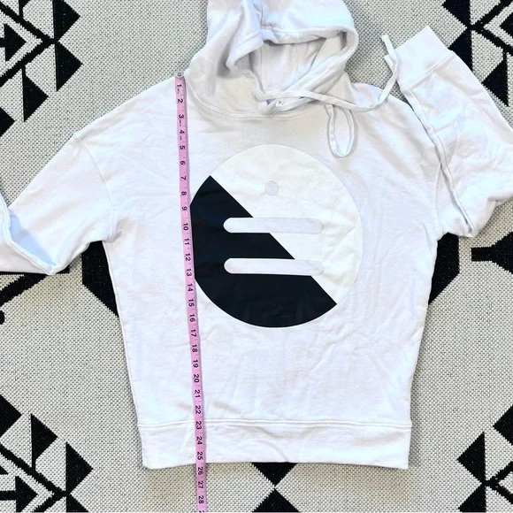 Wolf & Badger EQUALS HUMAN Doteq Organic Hoodie White Black Medium